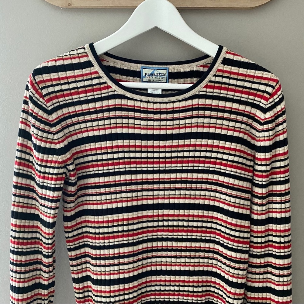 Pendleton Striped Long Sleeve Pullover Top Sz Sma… - image 8